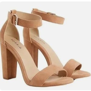 Torrid beige 2 strap heels